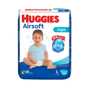 Huggies Premium Baby Diaper Airsoft Pant  - L