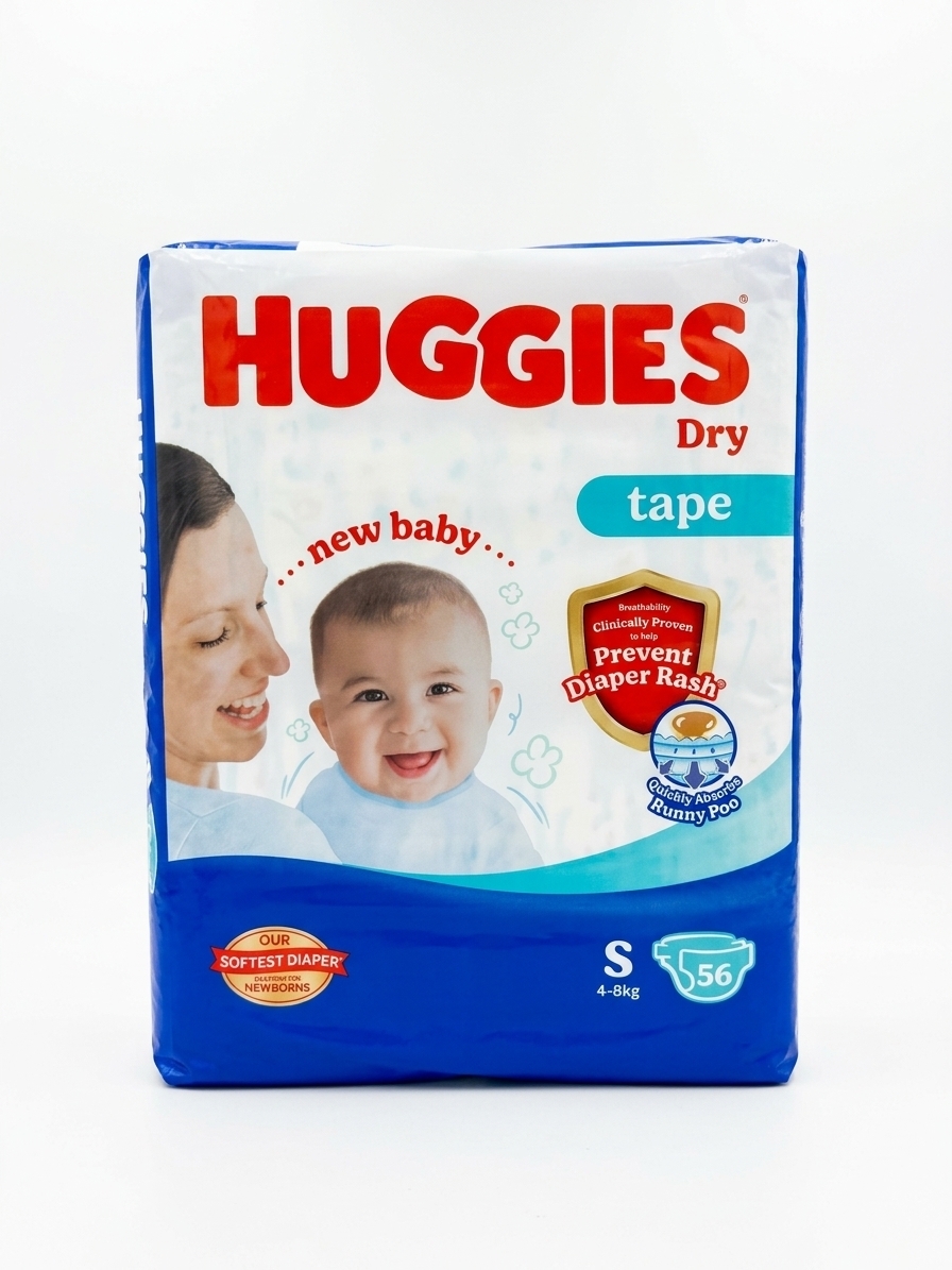 Huggies Premium Baby Diaper Belt NB 58 pcs (0-5kg) - Image 4