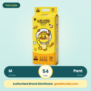 Genkikun Premium Baby Diaper Pant M 54pcs (6-11kg)